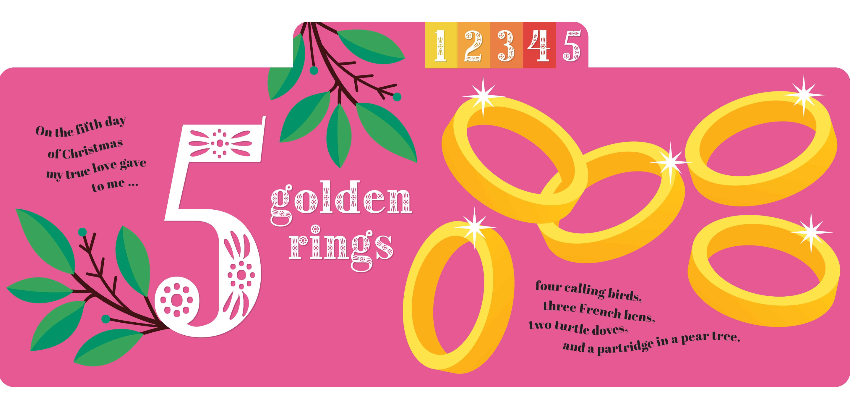 Lake Press Chunky Tabbed Board Book - The Twelve Days of Christmas