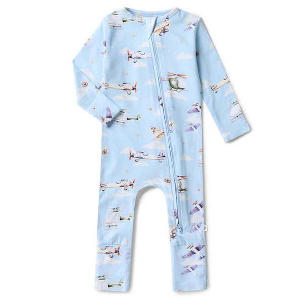 Snuggle Hunny Taking Flight Organic Snugglesuit Convertible Romper