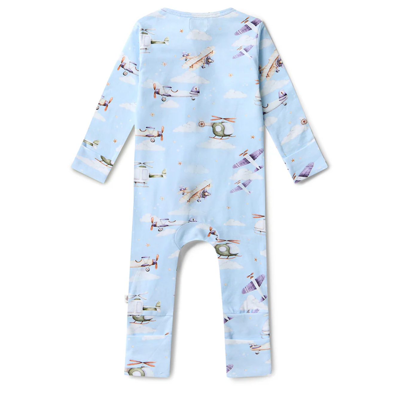 Snuggle Hunny Taking Flight Organic Snugglesuit Convertible Romper