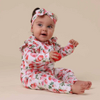 Snuggle Hunny Strawberry Organic Snugglesuit Convertible Romper