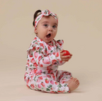 Snuggle Hunny Strawberry Organic Snugglesuit Convertible Romper