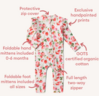 Snuggle Hunny Strawberry Organic Snugglesuit Convertible Romper