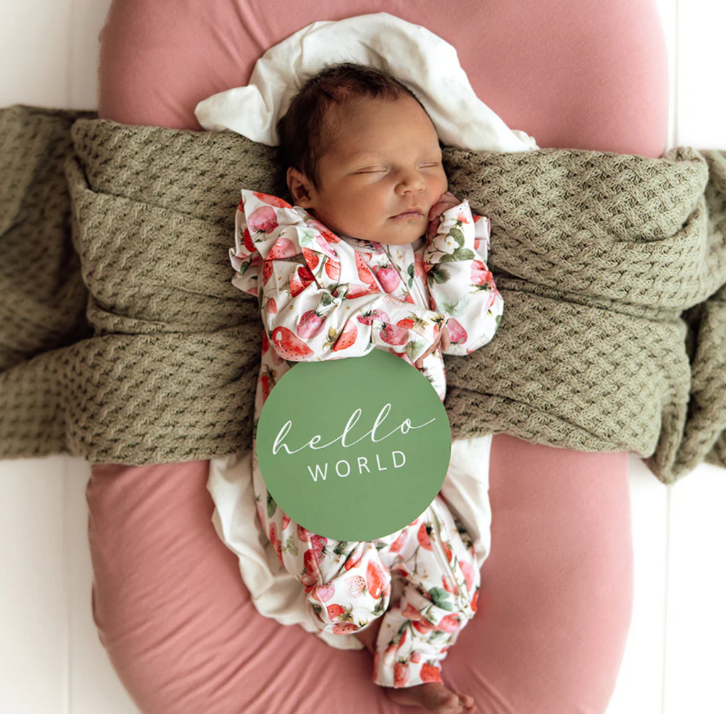 Snuggle Hunny Strawberry Organic Snugglesuit Convertible Romper