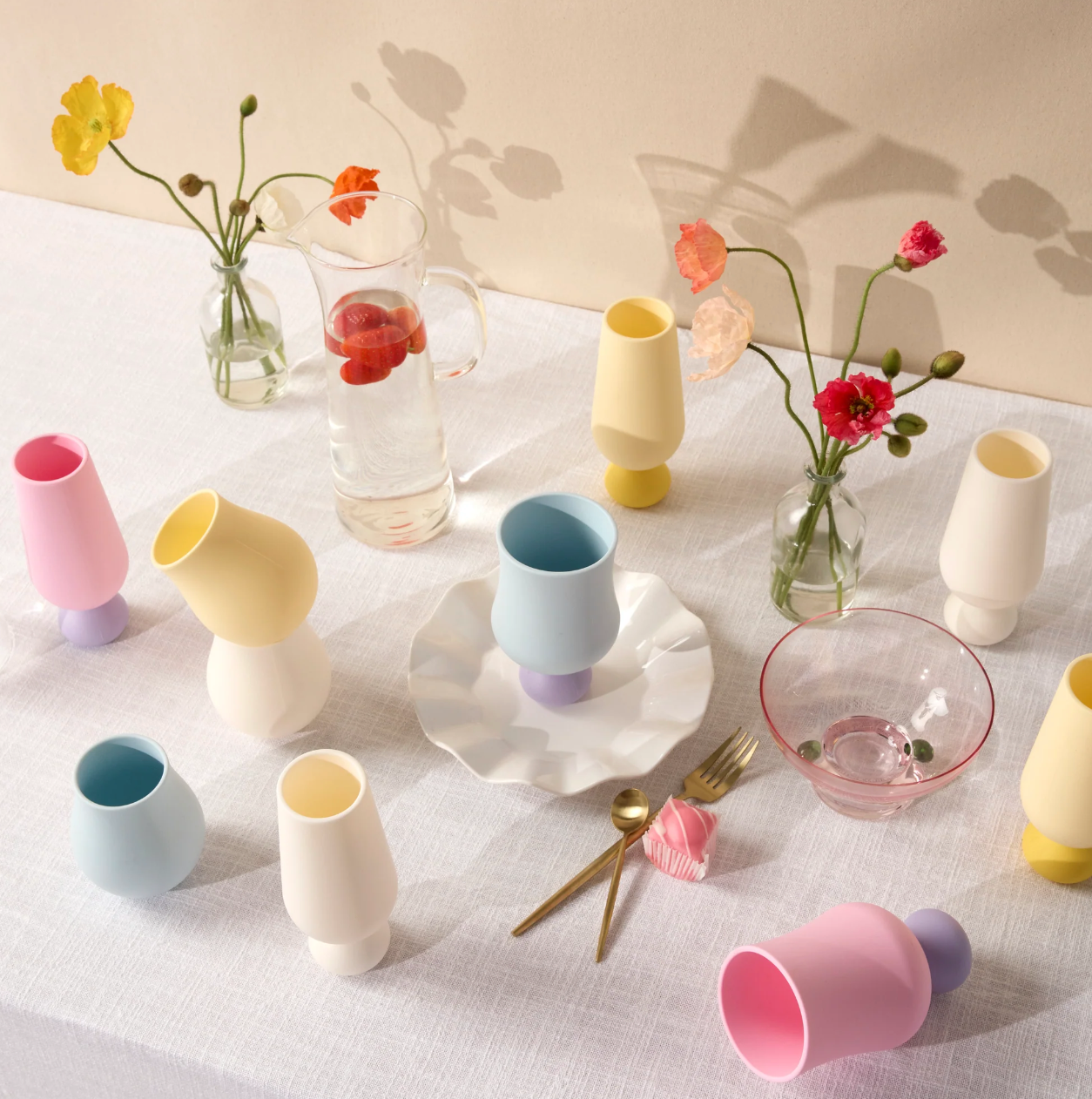 STYLD Unbreakable Silicone Bubble Champagne Flute Set (2 pcs)