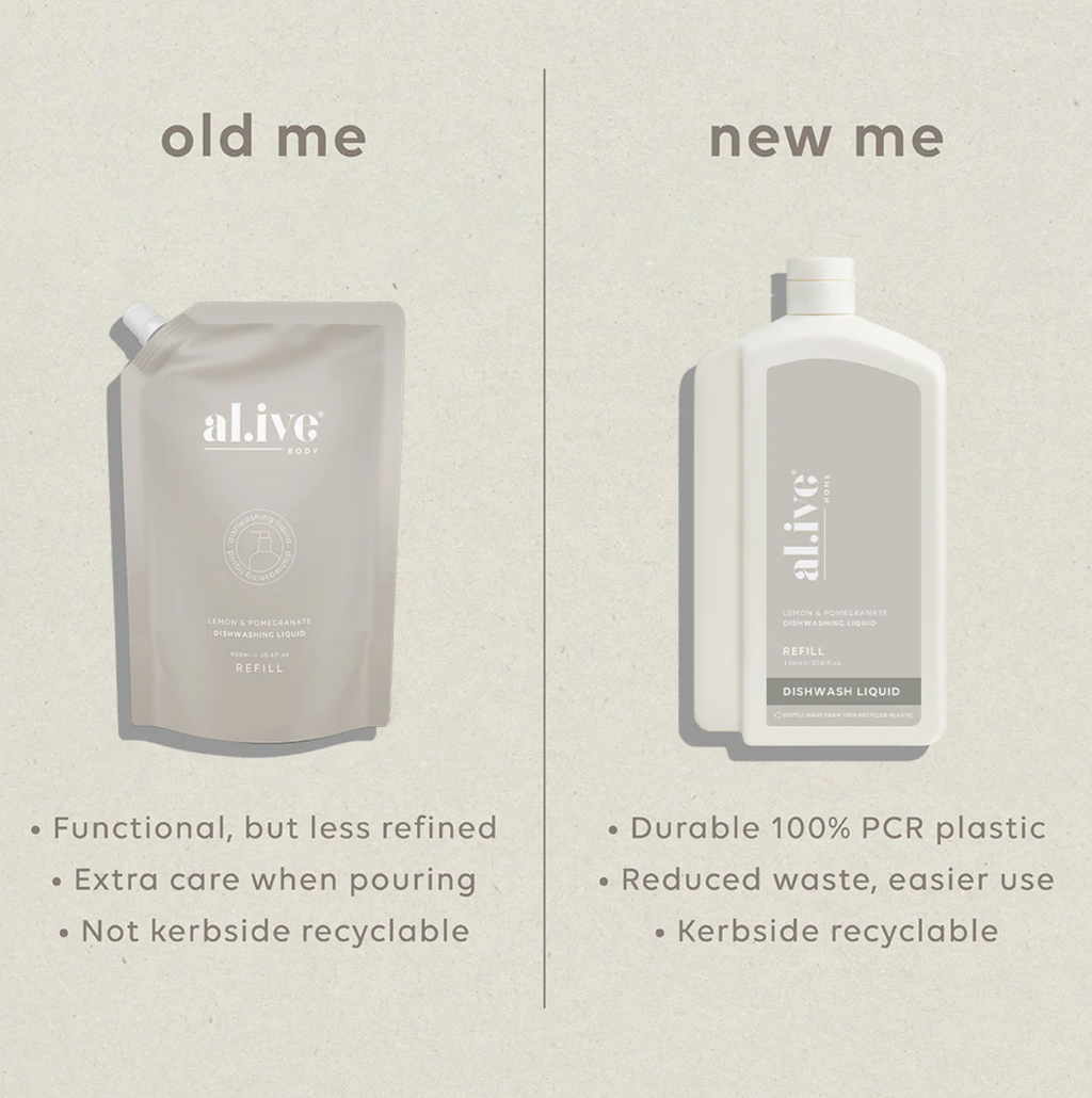Al.ive Body 1L Dish Wash Refill - Lemon & Pomegranate