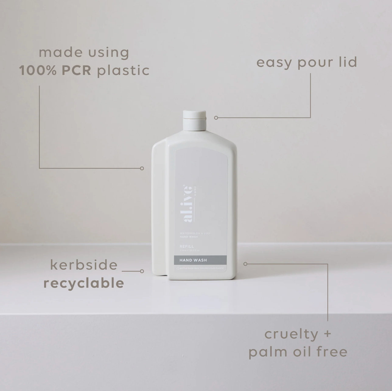 Al.ive Body 1L Hand Wash Refill - Watermelon & Lime