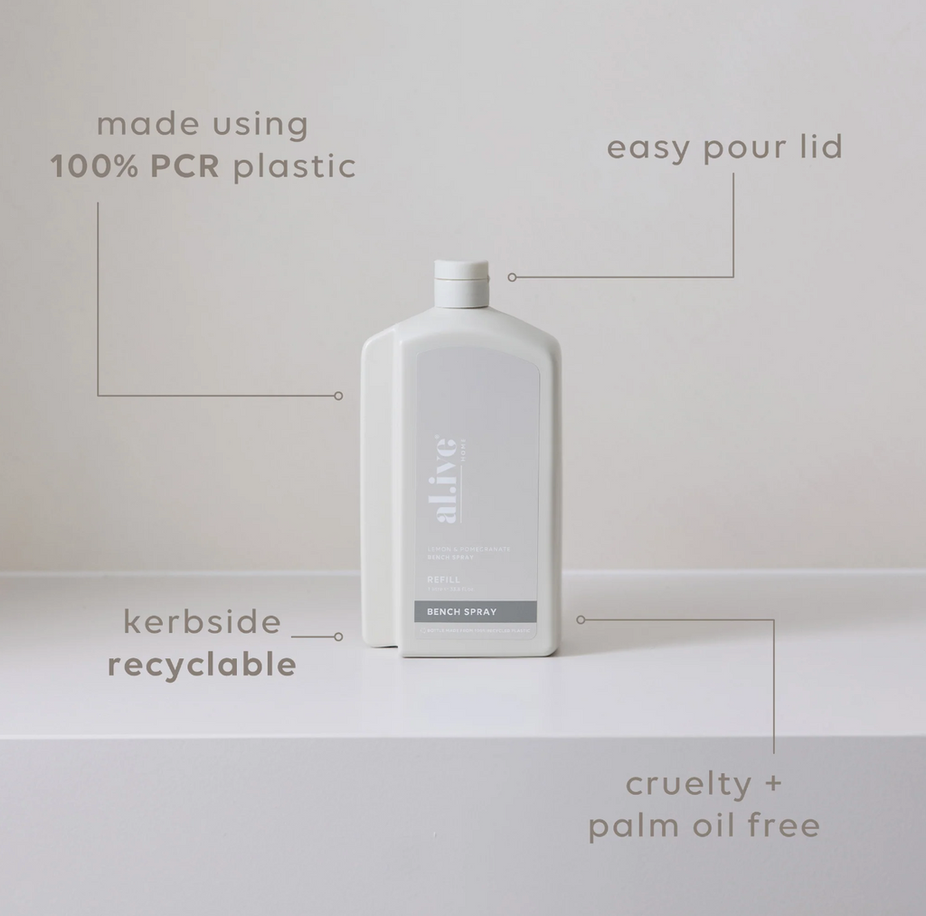 Al.ive Body 1L Bench Spray Refill - Lemon & Pomegranate