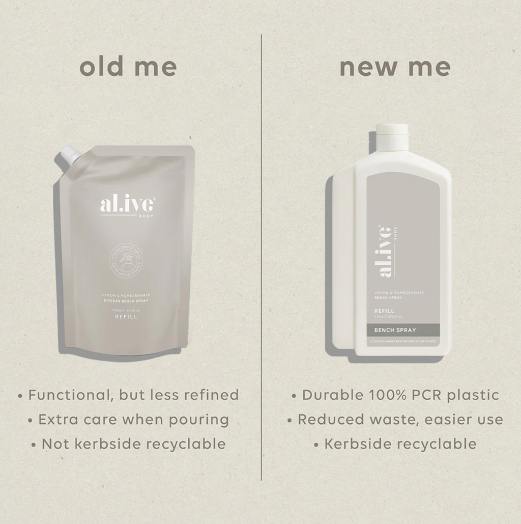 Al.ive Body 1L Bench Spray Refill - Lemon & Pomegranate