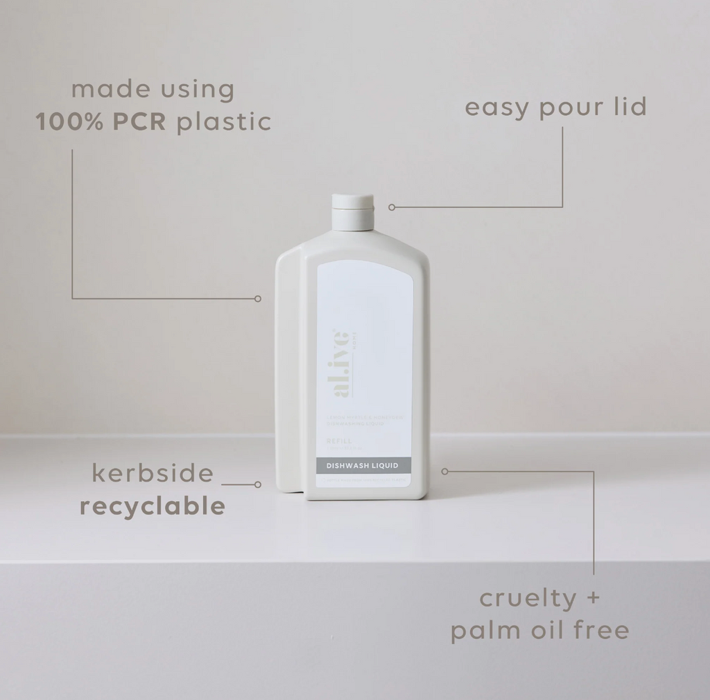 Al.ive Body 1L Dish Wash Refill - Lemon Myrtle & Honeydew