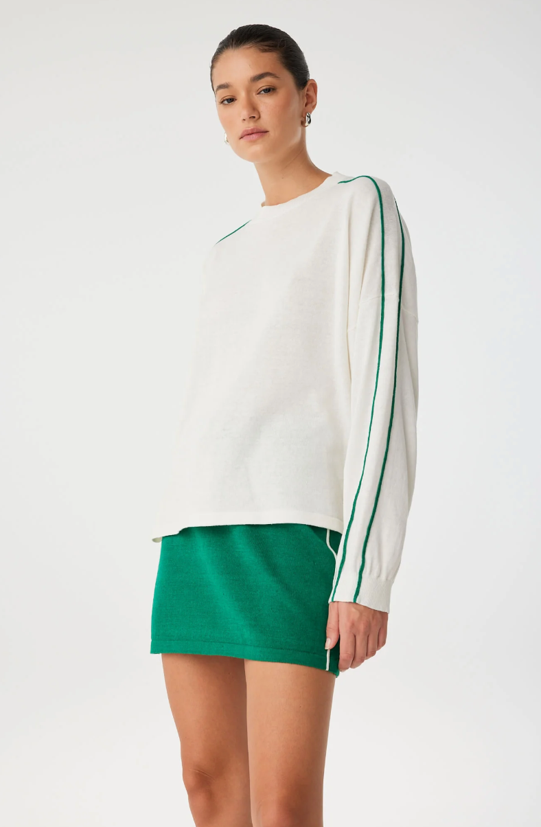 ARCAA Pippa Long Sleeve - Cream & Palm Green