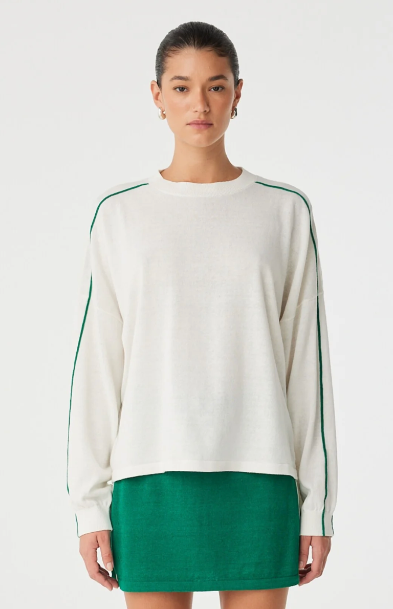 ARCAA Pippa Long Sleeve - Cream & Palm Green