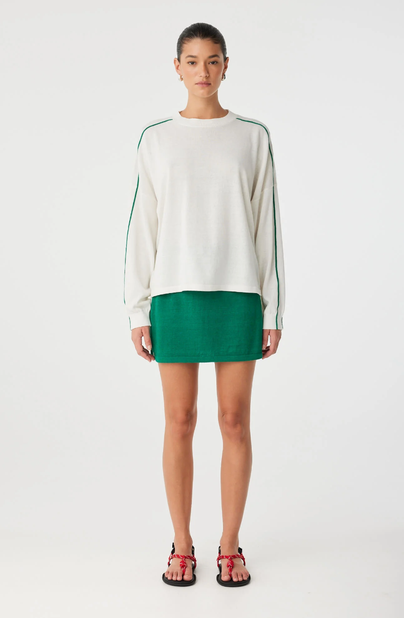 ARCAA Pippa Long Sleeve - Cream & Palm Green