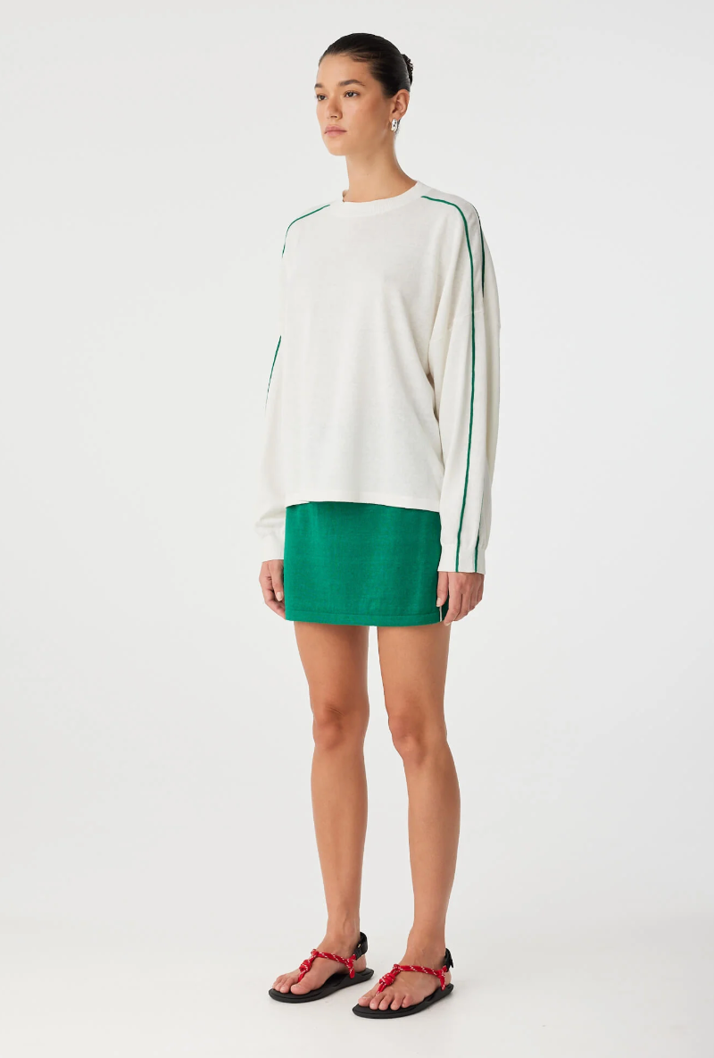 ARCAA Pippa Long Sleeve - Cream & Palm Green