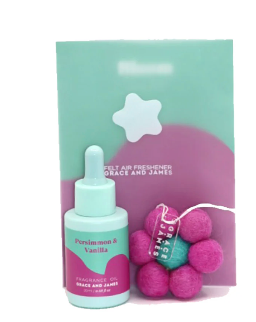 Grace & James Persimmon & Vanilla - Felt Air Freshener