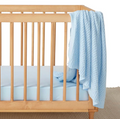 Snuggle Hunny Baby Blue Diamond Knit Organic Baby Blanket