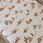 Snuggle Hunny Bears Organic Fitted Cot Sheet