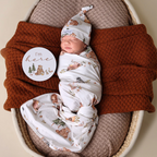 Snuggle Hunny Bears Organic Jersey Wrap & Beanie Set