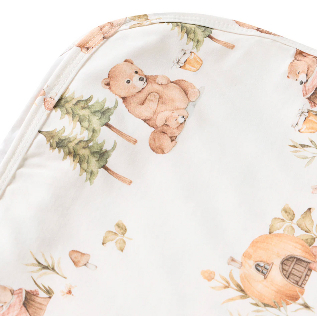 Snuggle Hunny Bears Organic Jersey Wrap & Beanie Set