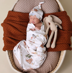 Snuggle Hunny Bears Organic Jersey Wrap & Beanie Set