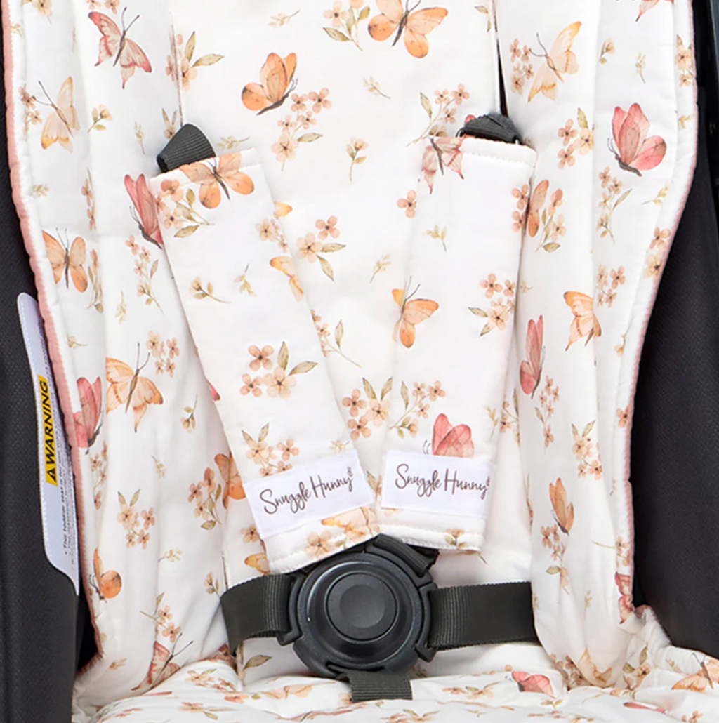 Snuggle Hunny Butterfly Universal Reversible Pram Strap Covers
