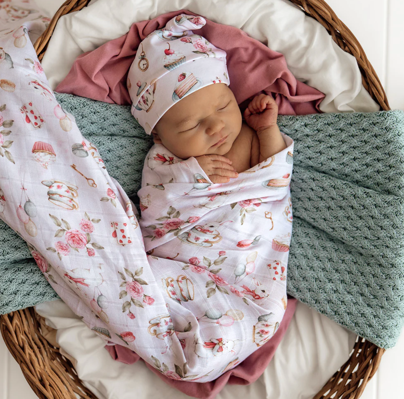 Snuggle Hunny Alice’s Tea Party Organic Muslin Wrap