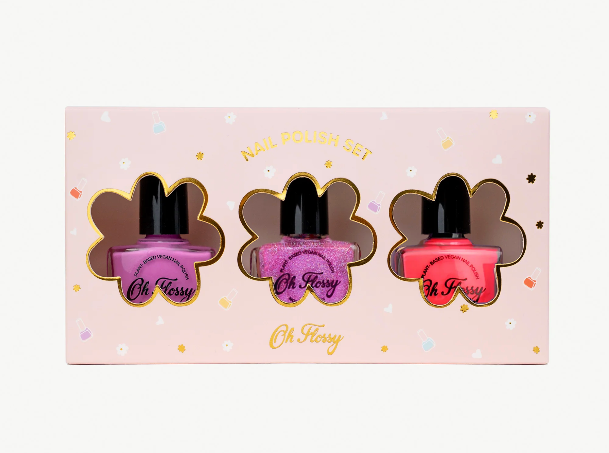 Oh Flossy Pink Pamper Nail Polish Set