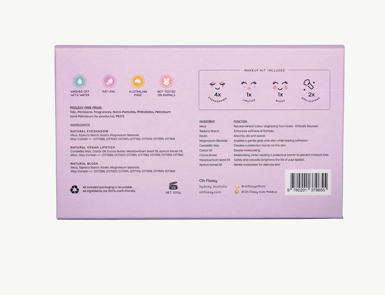 Oh Flossy Sweet Treat Makeup Set