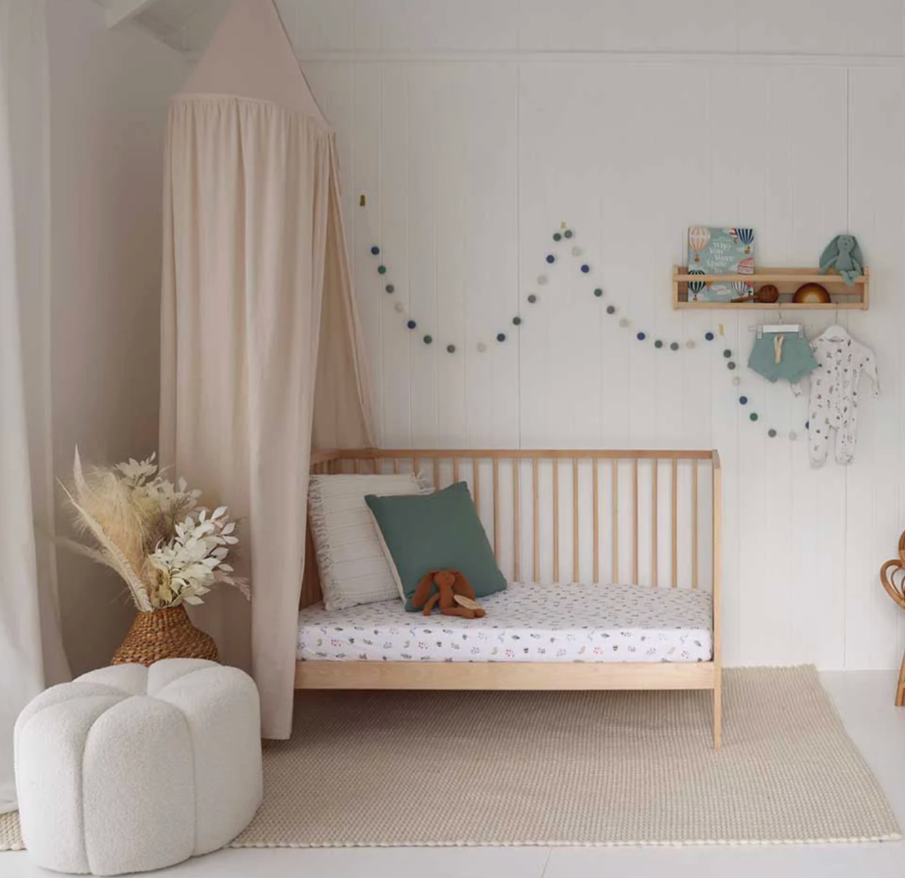 Snuggle Hunny Garden Friends Organic Fitted Cot Sheet