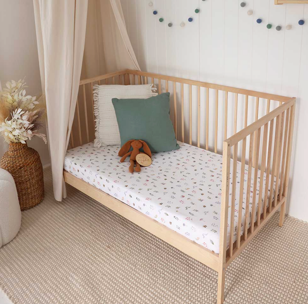 Snuggle Hunny Garden Friends Organic Fitted Cot Sheet