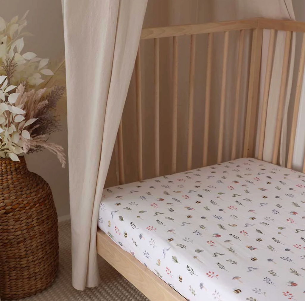 Snuggle Hunny Garden Friends Organic Fitted Cot Sheet