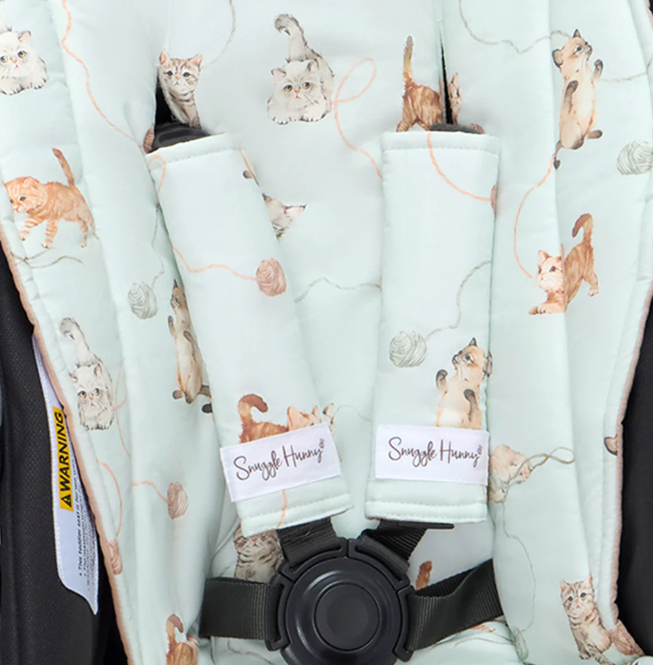 Snuggle Hunny Kittens Universal Reversible Pram Strap Covers