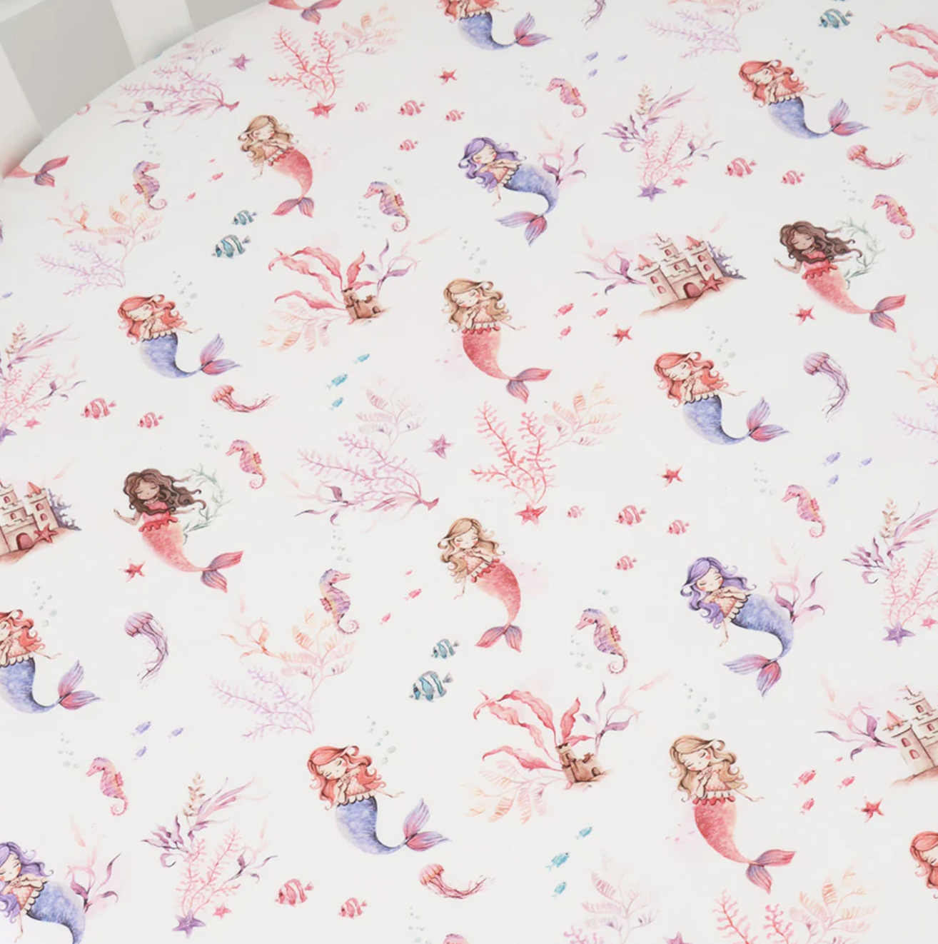 Snuggle Hunny Mermaid Organic Bassinet Sheet / Change Pad Cover