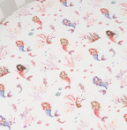 Snuggle Hunny Mermaid Organic Fitted Cot Sheet
