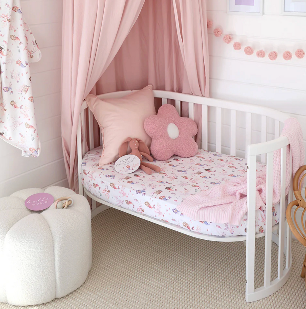 Snuggle Hunny Mermaid Organic Fitted Cot Sheet