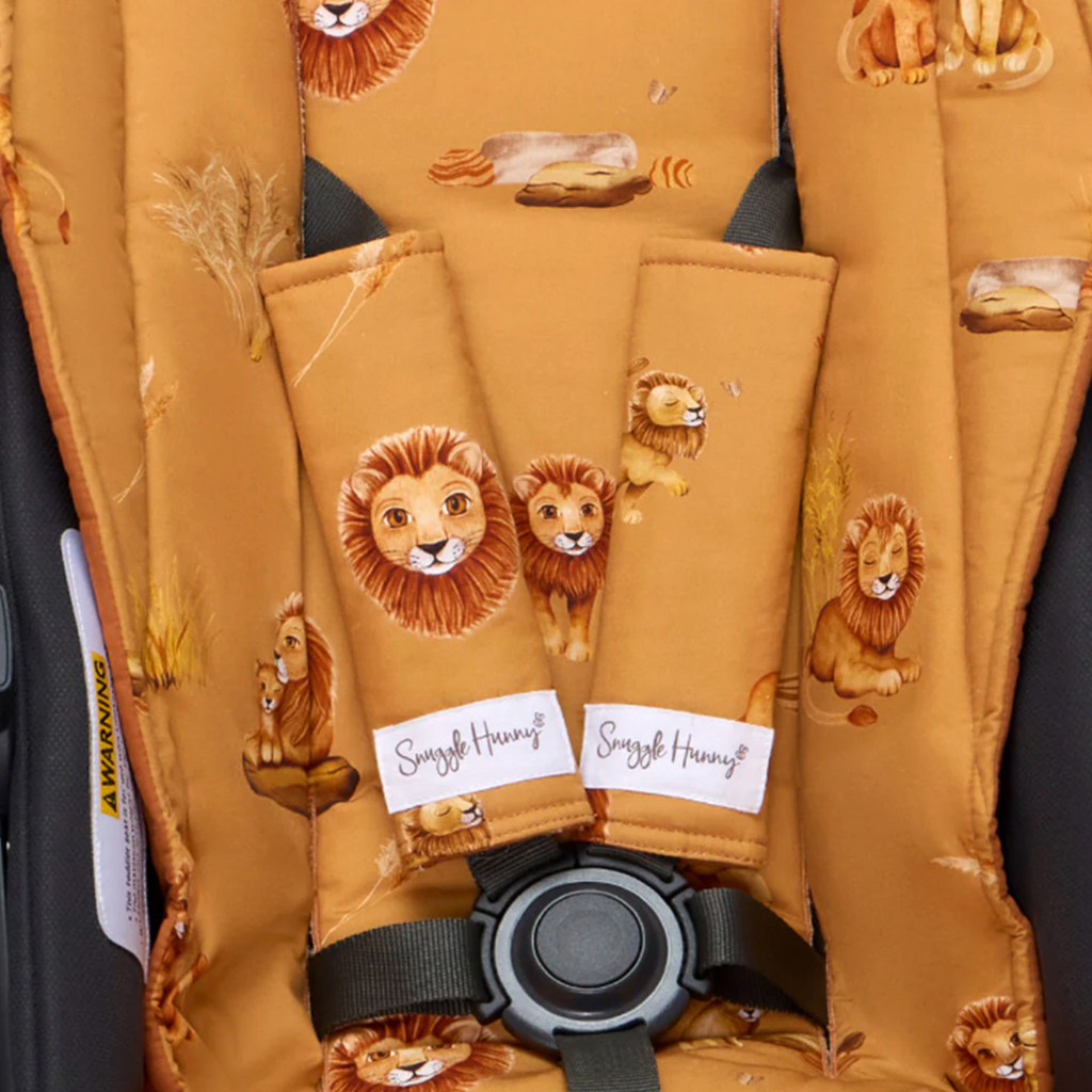 Snuggle Hunny Roar Universal Reversible Pram Strap Covers