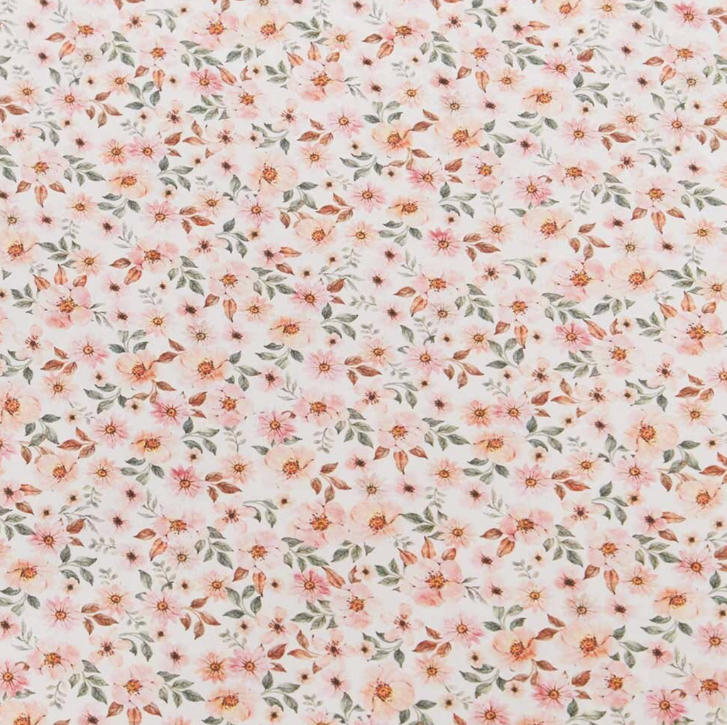 Snuggle Hunny Spring Floral Organic Fitted Cot Sheet