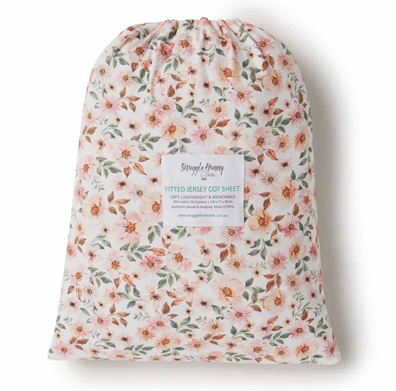 Snuggle Hunny Spring Floral Organic Fitted Cot Sheet