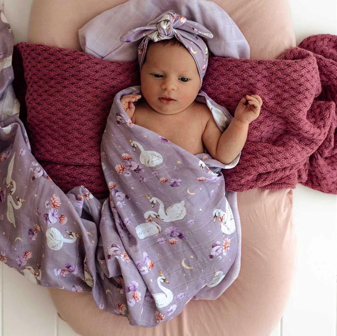 Snuggle Hunny Swan Lake Organic Muslin Wrap