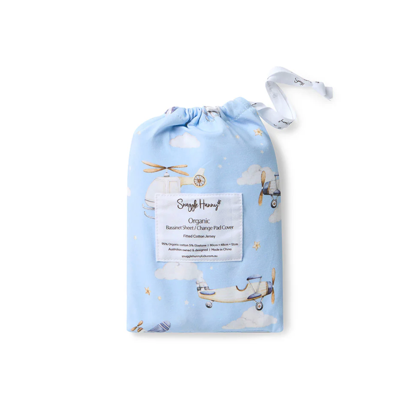 Snuggle Hunny Taking Flight Organic Bassinet Sheet / Change Pad Cover