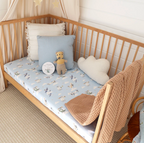 Snuggle Hunny Taking Flight Organic Fitted Cot Sheet