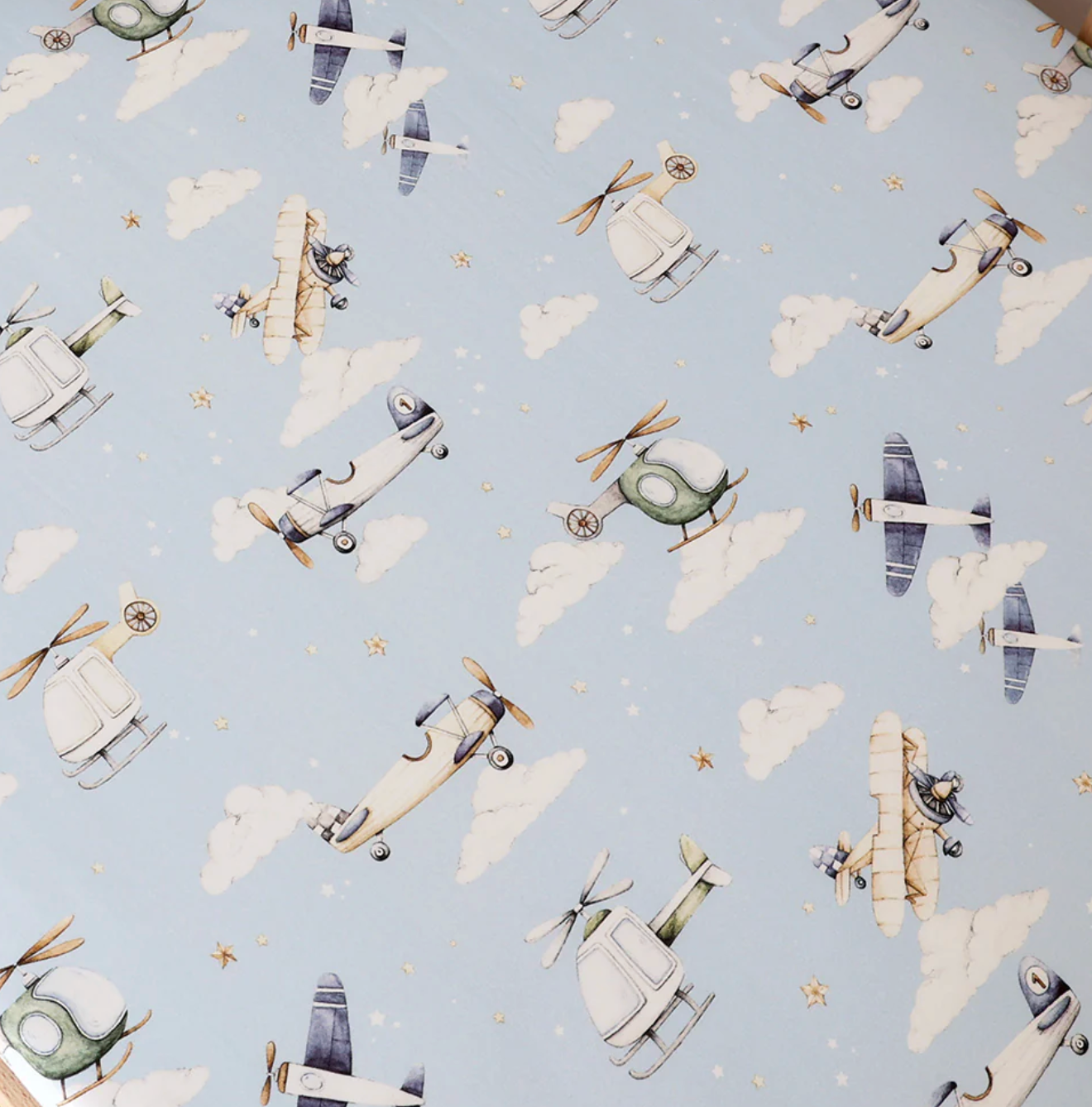 Snuggle Hunny Taking Flight Organic Fitted Cot Sheet