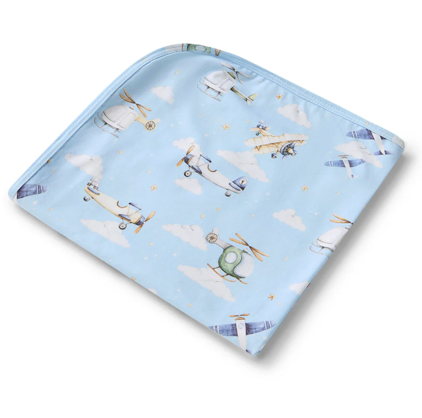 Snuggle Hunny Taking Flight Organic Jersey Wrap & Beanie Set
