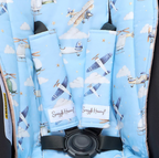 Snuggle Hunny Taking Flight Universal Reversible Pram Strap Covers