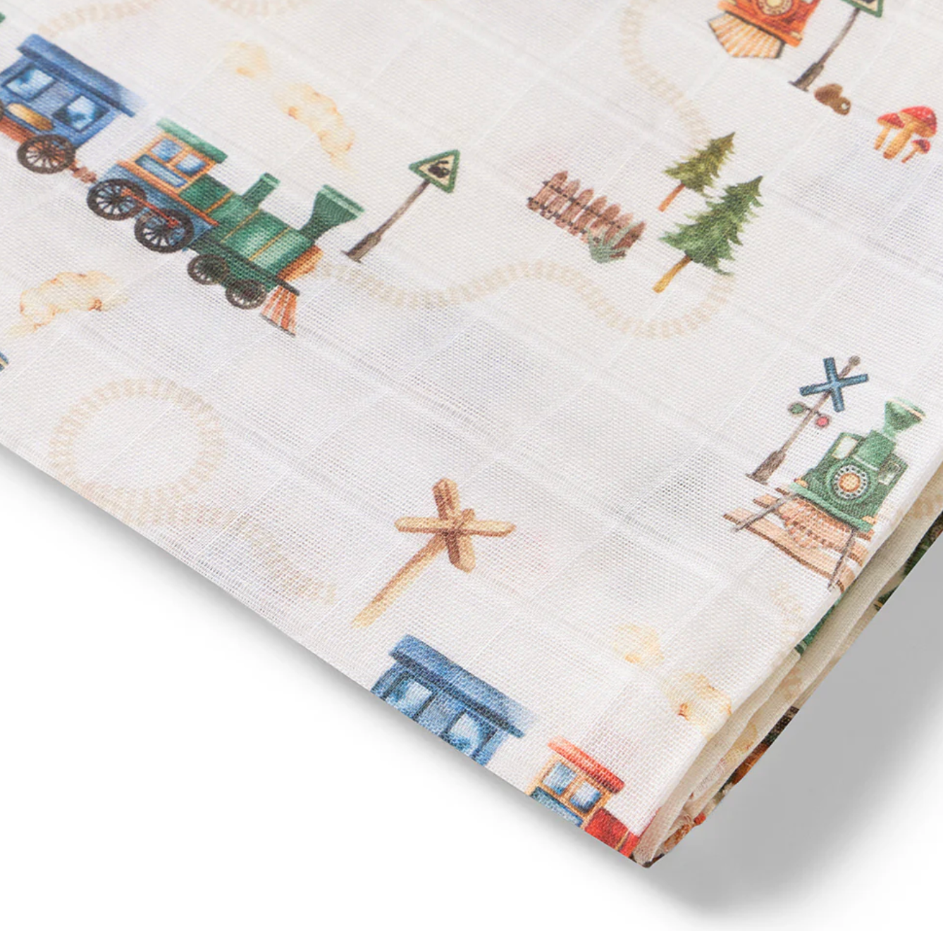 Snuggle Hunny Trains Organic Muslin Wrap