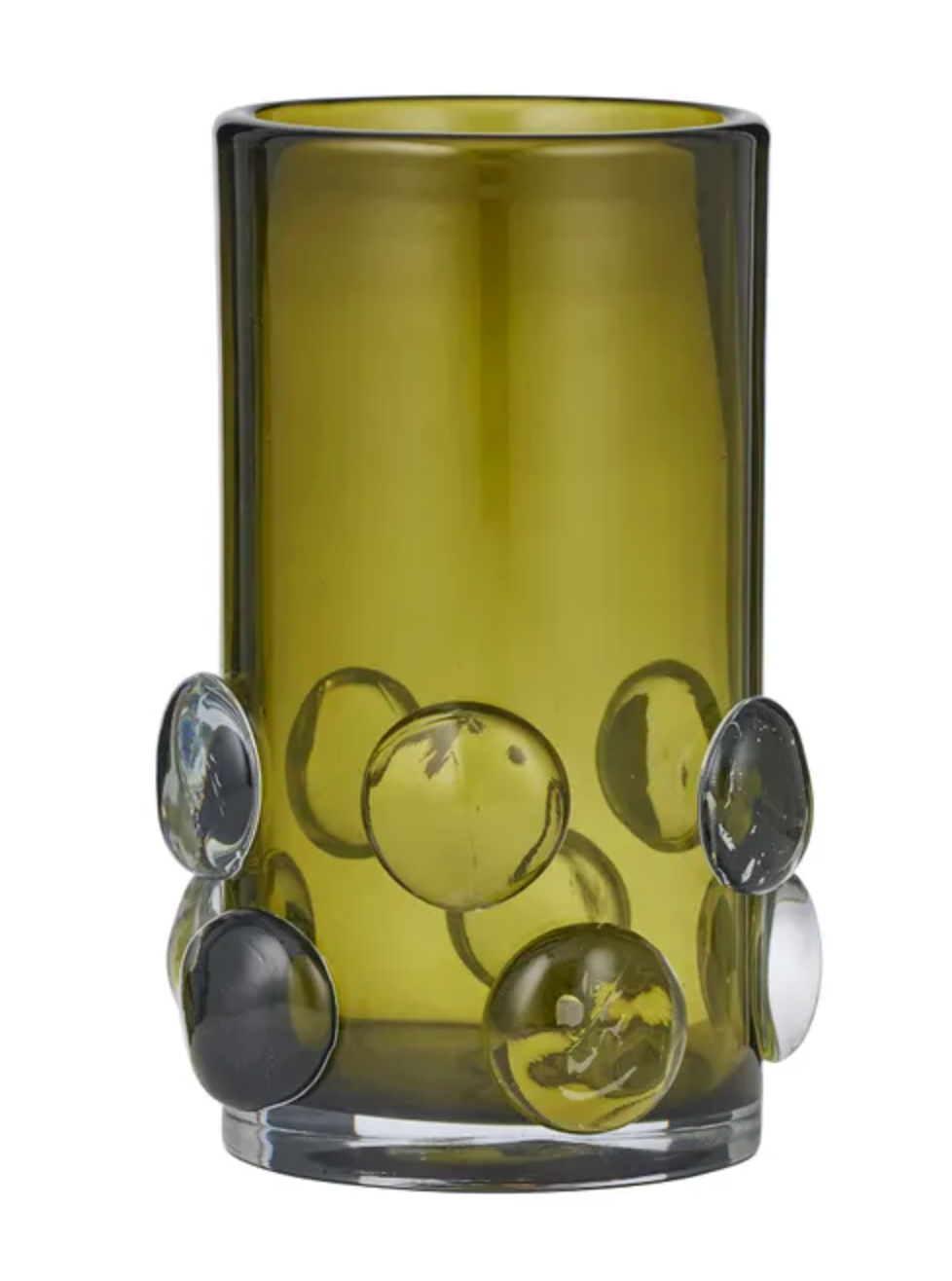 Coast to Coast Sterling Olive Glass Vase