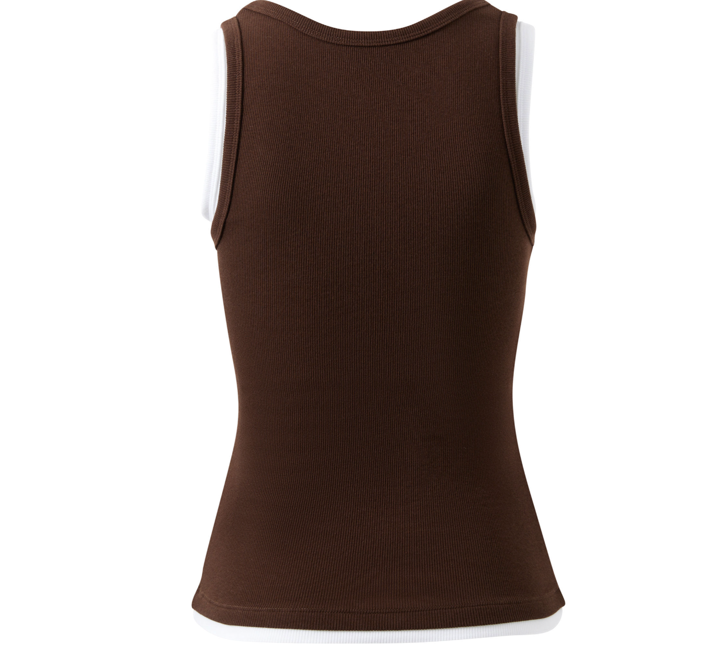 Ceres Life Skylar Layer Rib Tank Choc & White