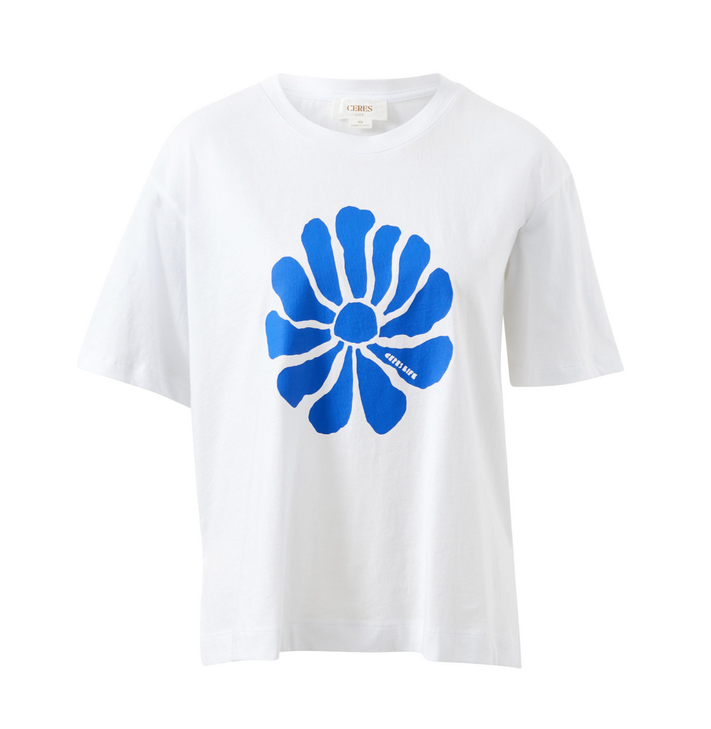 Ceres Life Stevie Slouchy White & Ceres Flora Tee