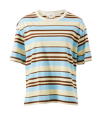 Ceres Life Stevie Slouchy Butter, Toffee & Fresh Blue Stripe Tee