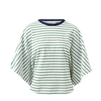 Ceres Life Lucy Relaxed Basil & White Stripe Tee