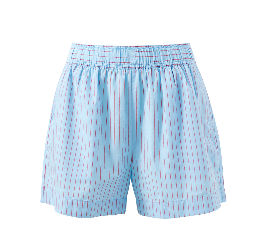 Ceres Life Mila Fresh Blue & Red Stripe Short